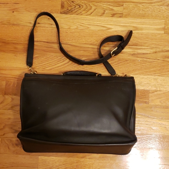 Black Coach Leather Vintage Briefcase Bag - Picture 2 of 6